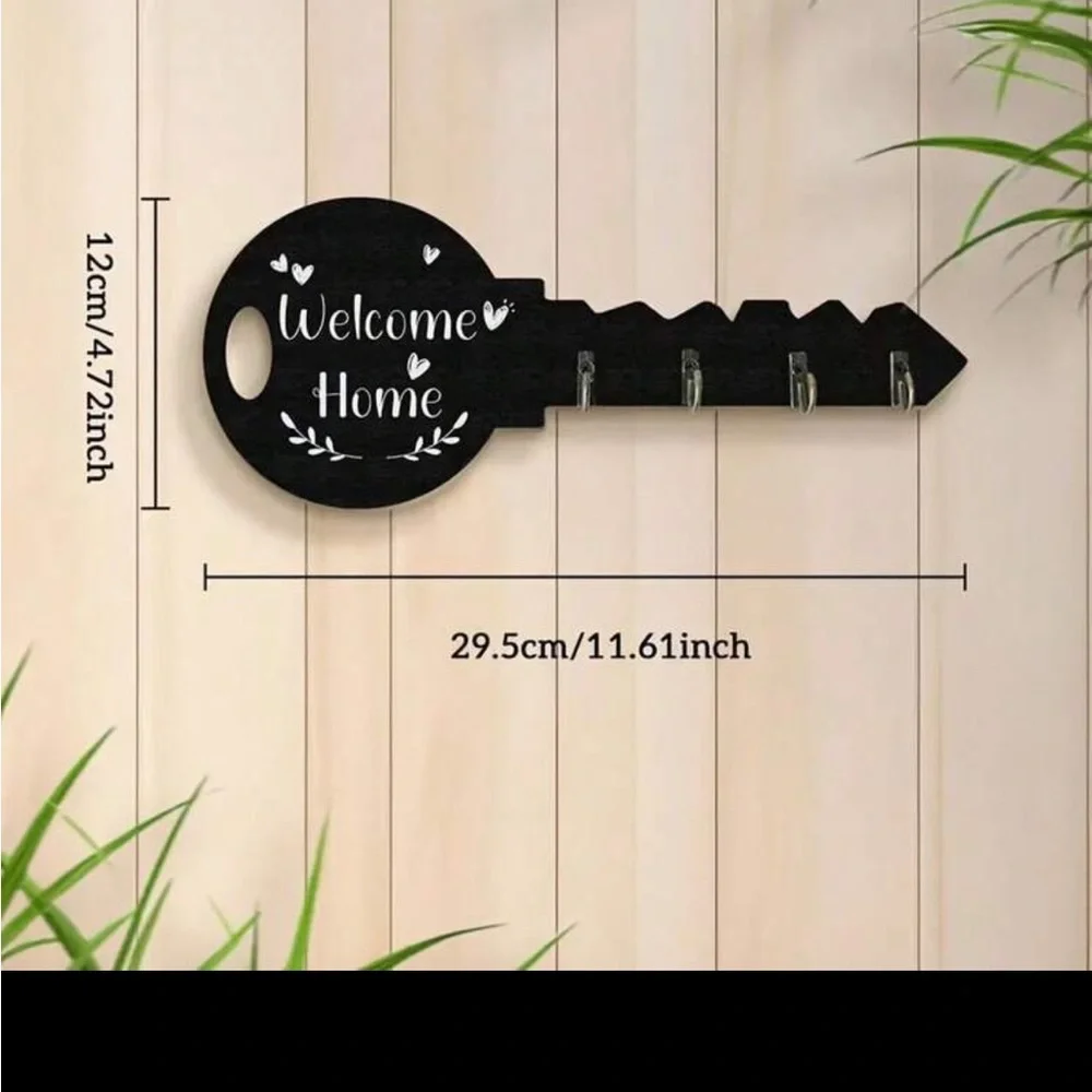 Elegant Black Key Wall Hook